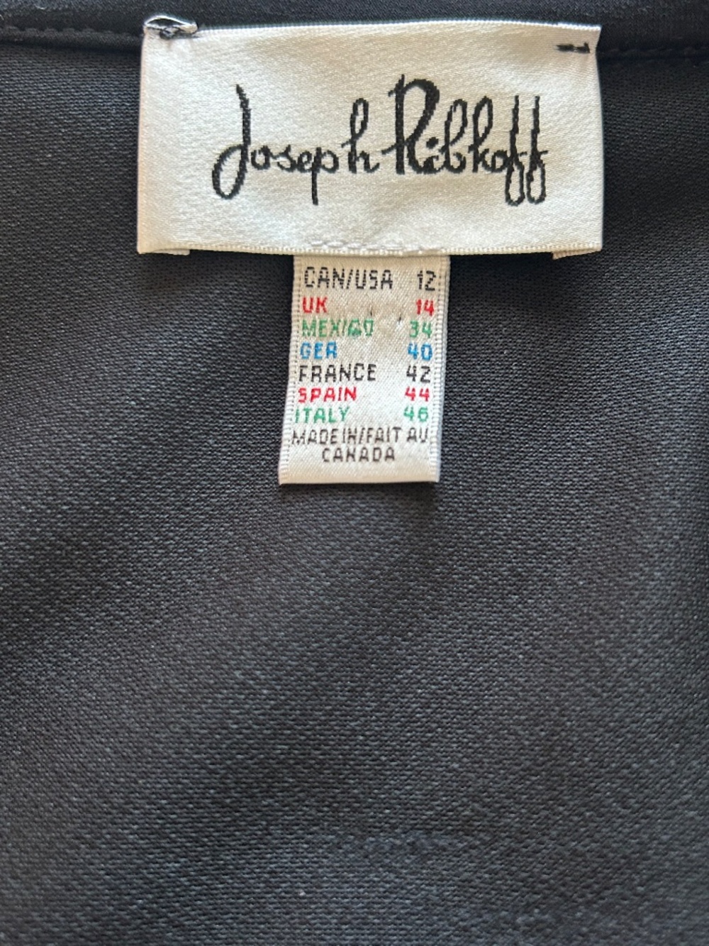 Like New Joseph Ribkoff Cropped Bolero Jacket Double Ruffle Collar Black Size 12 - Picture 7 of 14